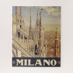 Vintage-Reiseplakat des Domes in Mailand, Italien Puzzle