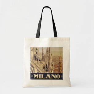 Vintage-Reiseplakat des Doms in Mailand, Italien Tragetasche