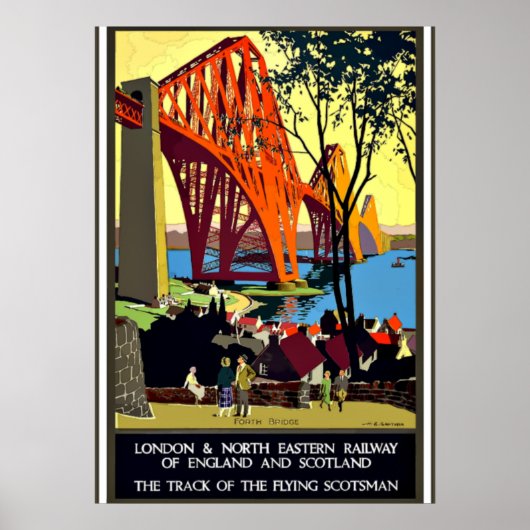 Vintage Reiseplakat - England und Schottland Poster (Vorne)