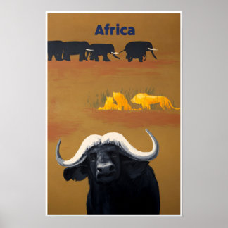 Vintage-Reiseplakat für Afrika Poster