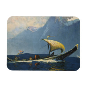 Vintage-Reiseplakat für Alaska Northern Pacific Magnet