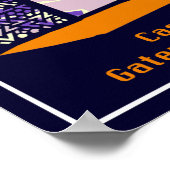 Vintage Reiseplakat für Casablanca, Marokko. Poster (Ecke)