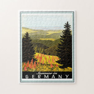 Vintage-Reiseplakat für Deutschland im Sommer Puzz Puzzle