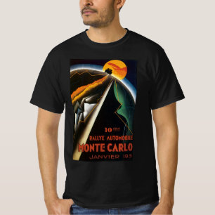 Vintage-Reiseplakat für die Monte Carlo Auto Rally T-Shirt