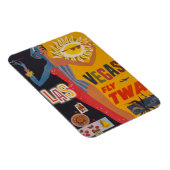 Vintage Reiseplakat für Flug nach Las Vegas Magnet (Rechte Seite)