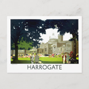 Vintage-Reiseplakat für Harrogate Postkarte