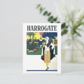 Vintage-Reiseplakat für Harrogate Postkarte (Stehend Vorderseite)