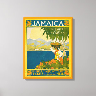 Vintage-Reiseplakat für Jamaika Leinwanddruck