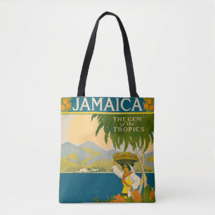 Vintage-Reiseplakat für Jamaika Tasche