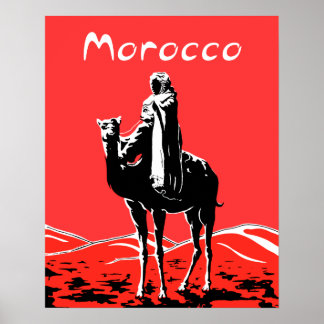 Vintage Reiseplakat für Marokko Poster