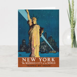 Vintage-Reiseplakat für New York Karte