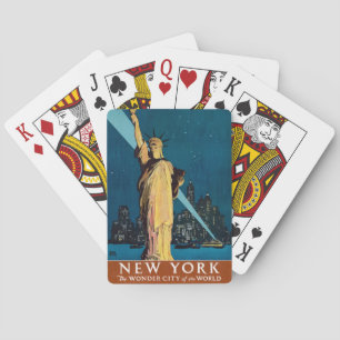 Vintage-Reiseplakat für New York Spielkarten