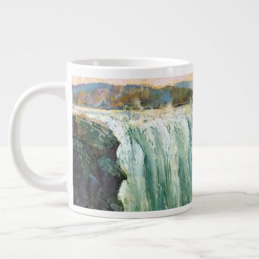 Vintage Reiseplakat für Niagarafälle Jumbo-Tasse (Links)