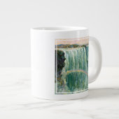 Vintage Reiseplakat für Niagarafälle Jumbo-Tasse (Vorderseite Rechts)