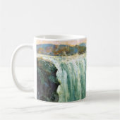 Vintage Reiseplakat für Niagarafälle Kaffeetasse (Links)