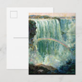 Vintage Reiseplakat für Niagarafälle Postkarte (Vorne/Hinten)