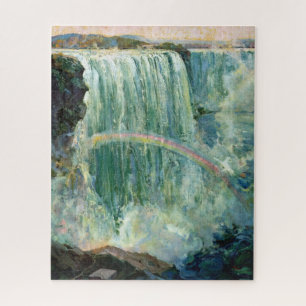 Vintage Reiseplakat für Niagarafälle Puzzle