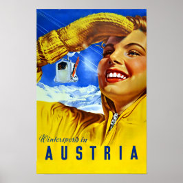 Vintage Reiseplakat für Österreich Poster