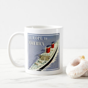 Vintage-Reiseplakat für United States Lines Kaffeetasse