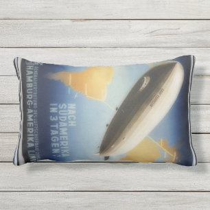 Vintage-Reiseplakat Graf Zeppelin Lendenkissen
