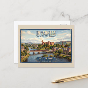 Vintage-Reiseplakat Inverness Scotland Railway Postkarte
