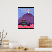 Vintage Reiseplakat, Japan besuchen Poster (Küche)