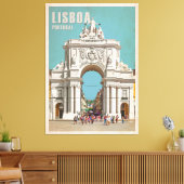 Vintage Reiseplakat. Lissabon, Augusta Leinwanddruck (Insitu (Wohnzimmer))