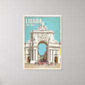 Vintage Reiseplakat. Lissabon, Augusta Leinwanddruck (Vorderseite)