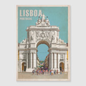 Vintage Reiseplakat. Lissabon, Augusta Magneteinladung (Vorderseite)