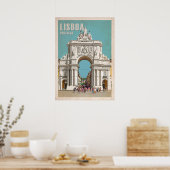 Vintage Reiseplakat. Lissabon, Augusta Poster (Küche)