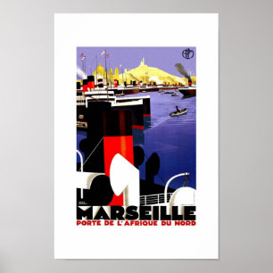 Vintage-Reiseplakat Marseille Poster