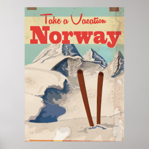 Vintage-Reiseplakat Norwegen Poster