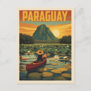 Vintage-Reiseplakat Paraguay Natursee Postkarte