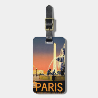 Vintage-Reiseplakat Paris Gepäckanhänger