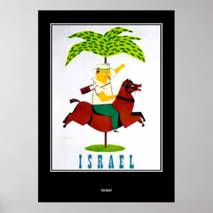 vintage Reiseplakat Poster Israel