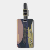 Vintage Reiseplakat Reiseförderung nach Montana Gepäckanhänger (Vorderseite vertikal)