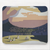 Vintage Reiseplakat Reiseförderung nach Montana Mousepad (Vorne)