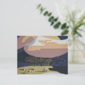 Vintage Reiseplakat Reiseförderung nach Montana Postkarte (Stehend Vorderseite)