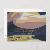 Vintage Reiseplakat Reiseförderung nach Montana Postkarte (Vorne/Hinten)