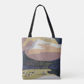 Vintage Reiseplakat Reiseförderung nach Montana Tasche (Rückseite)