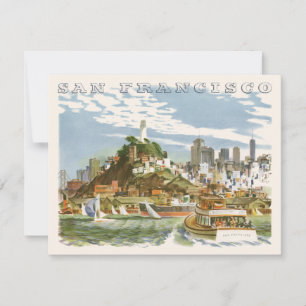 Vintage-Reiseplakat San Francisco Bay Ferryboat
