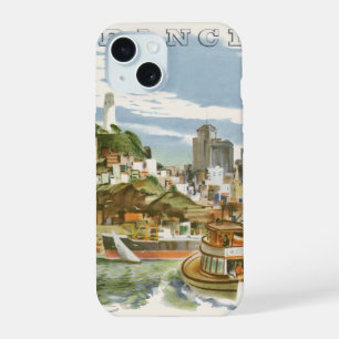 Vintage-Reiseplakat San Francisco Bay Ferryboat iPhone 15 Hülle