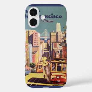 Vintage-Reiseplakat San Francisco Cable Cars iPhone 16 Hülle