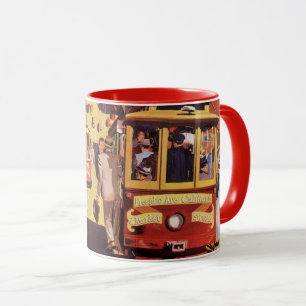 Vintage-Reiseplakat San Francisco Cable Cars Tasse