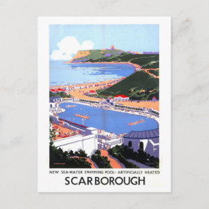 Vintage-Reiseplakat Scarborough England Postkarte