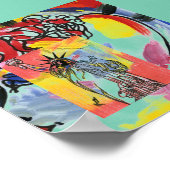 Vintage Reiseplakat Statue Liberty NYC Print Poster (Ecke)