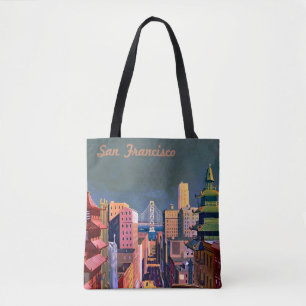 Vintage-Reiseplakat-Tasche - San Francisco Tasche