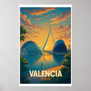 Vintage-Reiseplakat Valencia Spanien - Stadt der K Poster