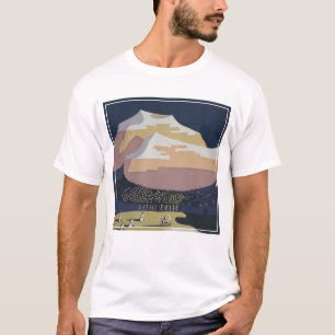 Vintage-Reiseplakat zur Förderung des Tourismus in T-Shirt