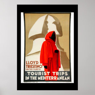 Vintage-Reiseposter Ägypten Mittelmeer Poster